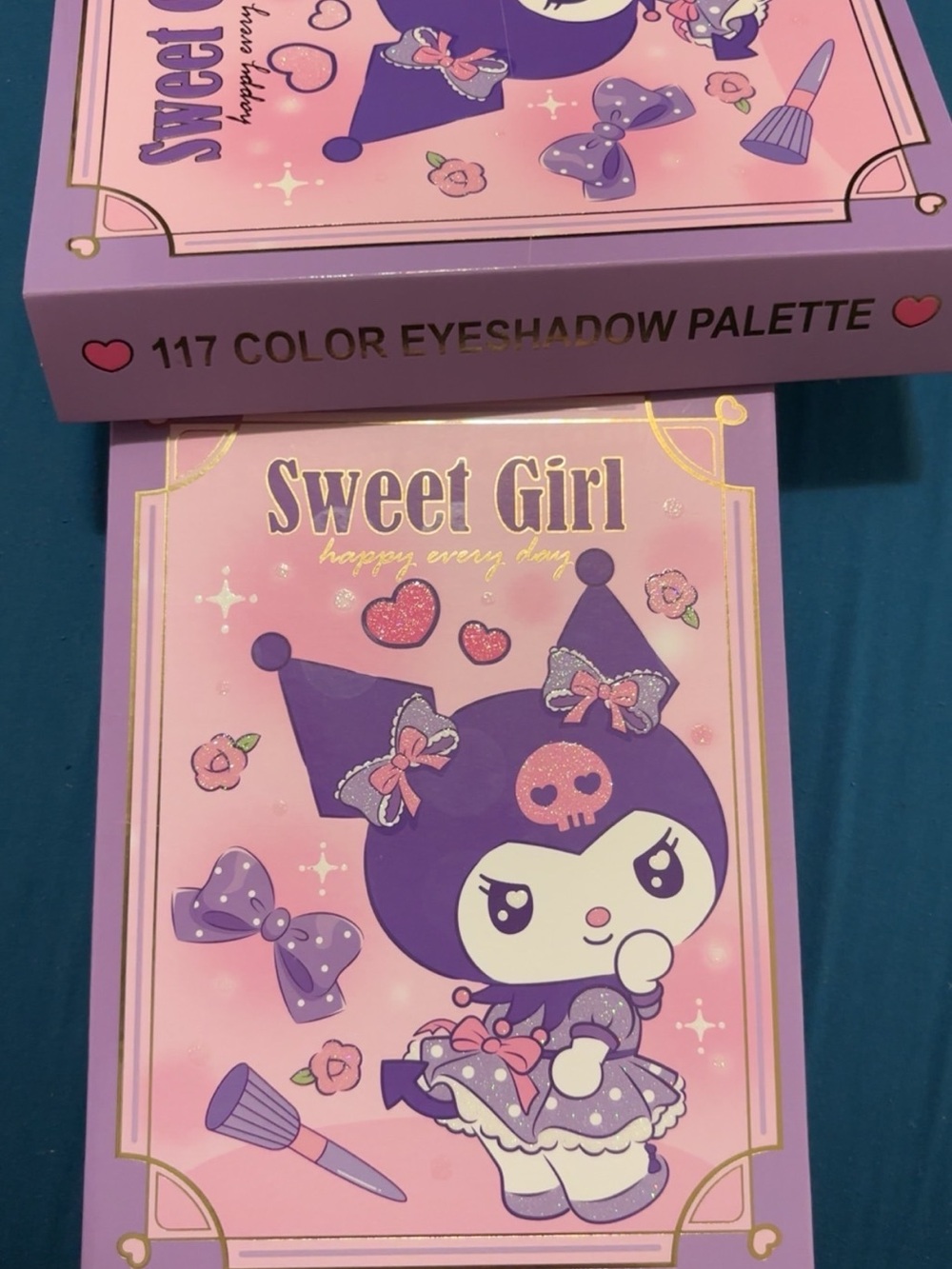 Kuromi Sweet Girl 117 Color Eyeshadow Palette - Pink & Purple